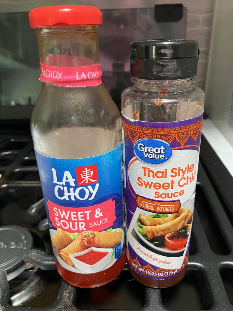 LaChoy Sweet n Sour Sauce and Great Value Thai Style Sweet Chili