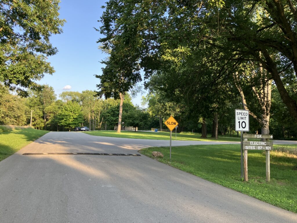 Kickapoo SP IL speed bump