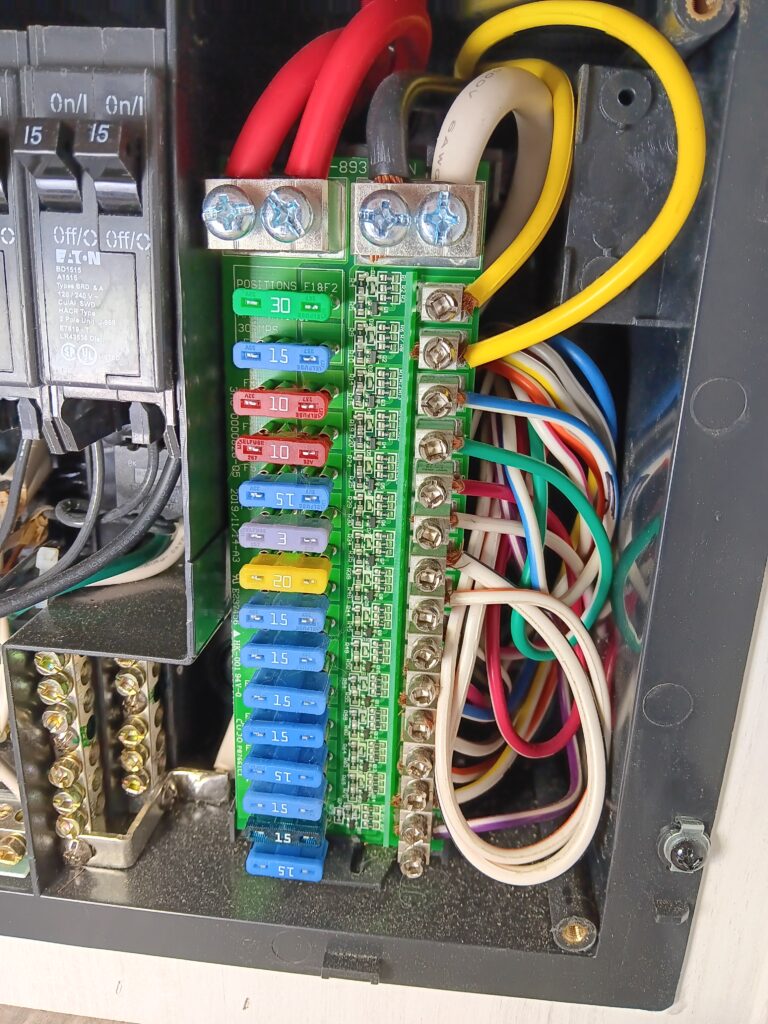 RV DC fuse board